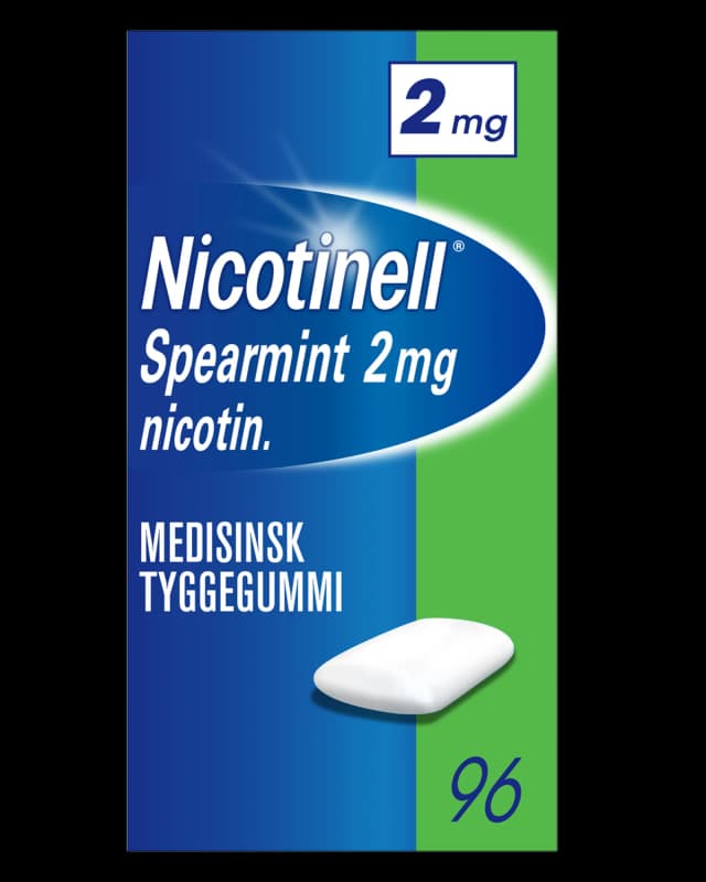 Nicotinell 2 mg tyggegummi spearmint 96 stk