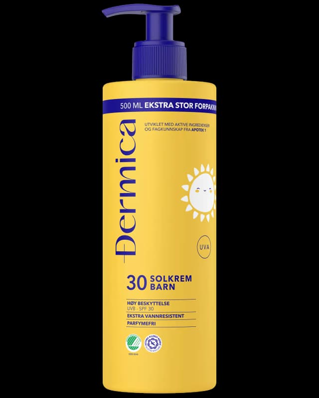 Dermica solkrem til barn SPF30 500 ml