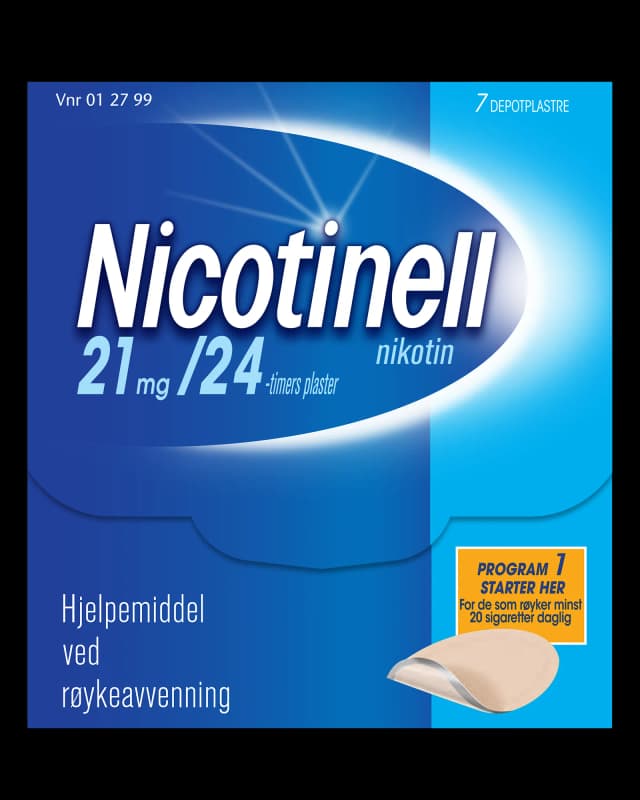 Nicotinell 21mg/24timer depotplaster 7 stk