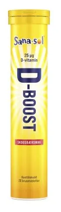 Sana-Sol D-Boost brusetablett skogsbærsmak 20 stk