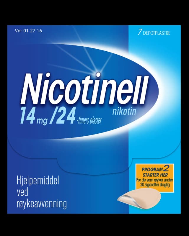 Nicotinell 14 mg/24 timer depotplaster 7 stk