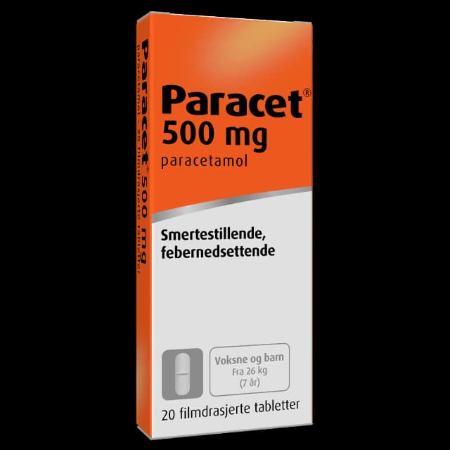 Paracet 500 mg avlange filmdrasjerte tabletter 20 stk