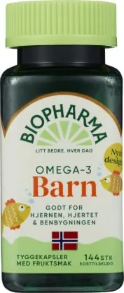 Biopharma Trippel Omega-3 Barn 144stk