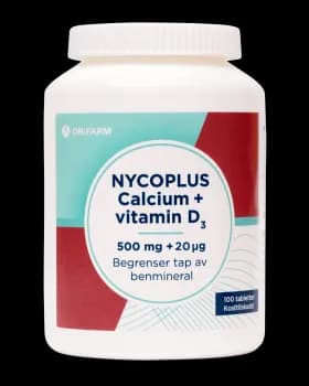 Nycoplus Calcium med vitamin D3 500 mg 100 stk