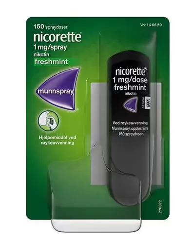 Nicorette 1mg/dose munnspray freshmint 150 doser
