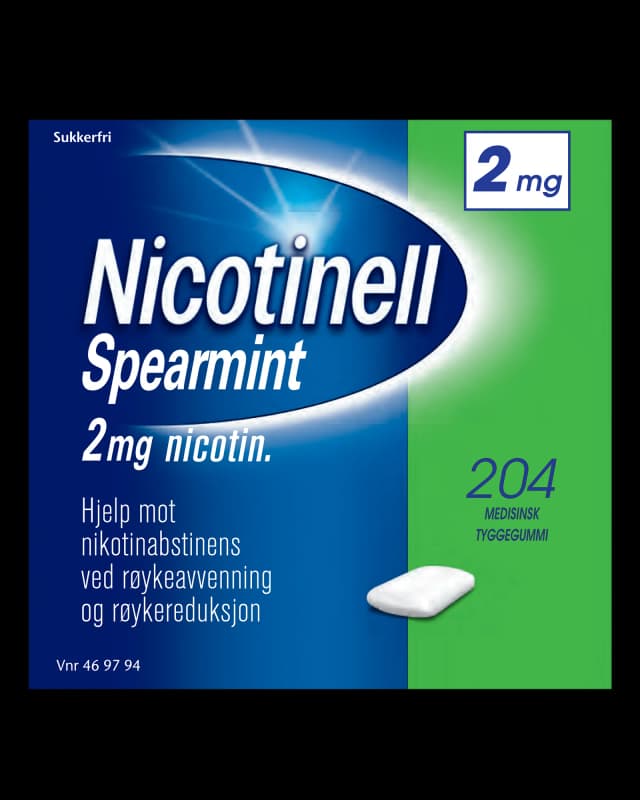 Nicotinell 2 mg tyggegummi spearmint 204 stk