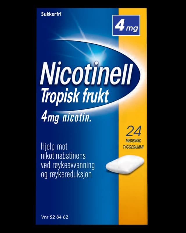 Nicotinell 4mg tyggegummi tropisk frukt 24 stk