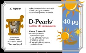 Pharma Nord D-Pearls 40 mcg kapsler 120 stk