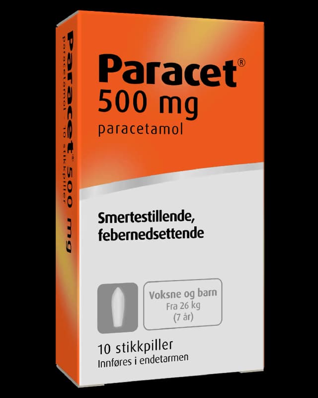 Paracet 500 mg stikkpiller 10 stk