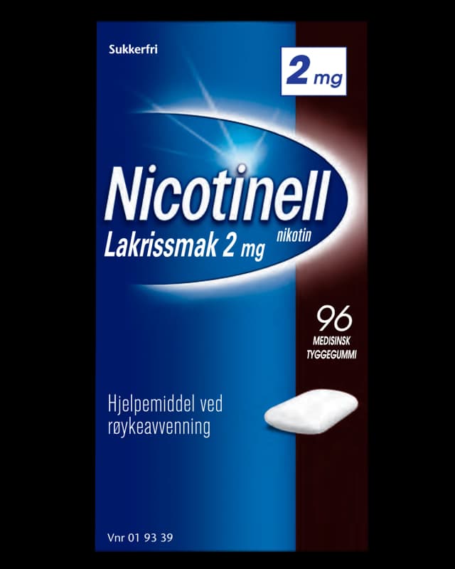 Nicotinell 2mg tyggegummi lakris 96 stk