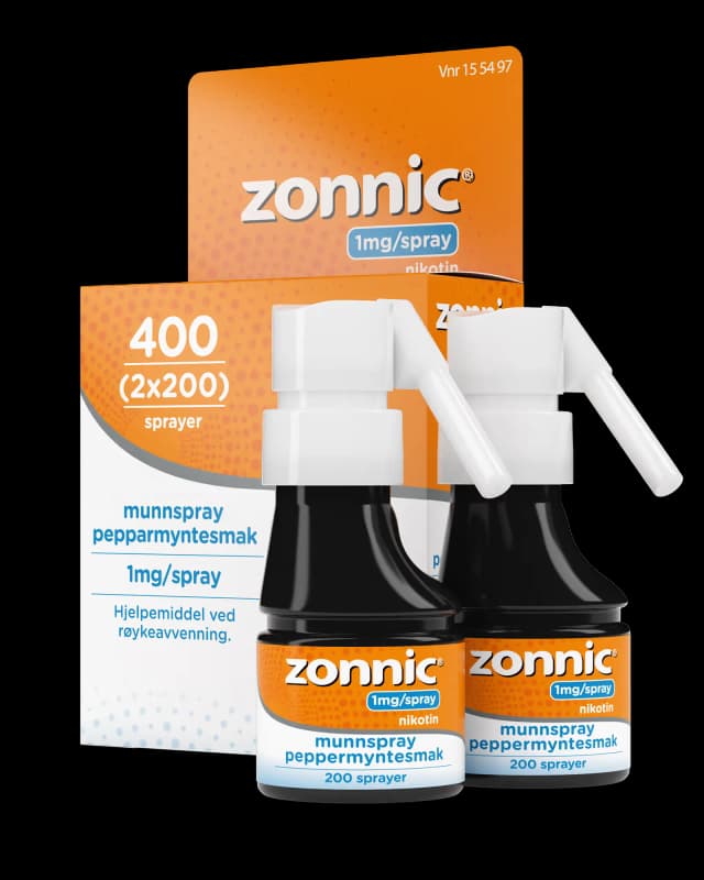 Zonnic 1 mg/dose munnspray peppermynte 2x200 doser