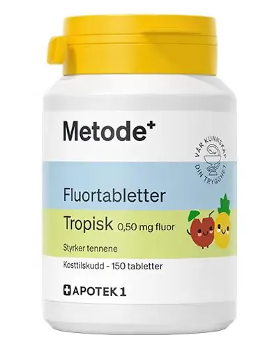 Metode fluortabletter 0,5mg tropisk smak 150 stk