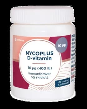 Nycoplus D3-vitamin 10µg tabletter 100stk