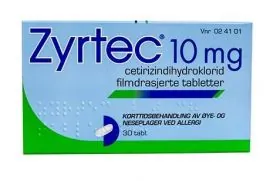 Zyrtec 10 mg tabletter 30 stk