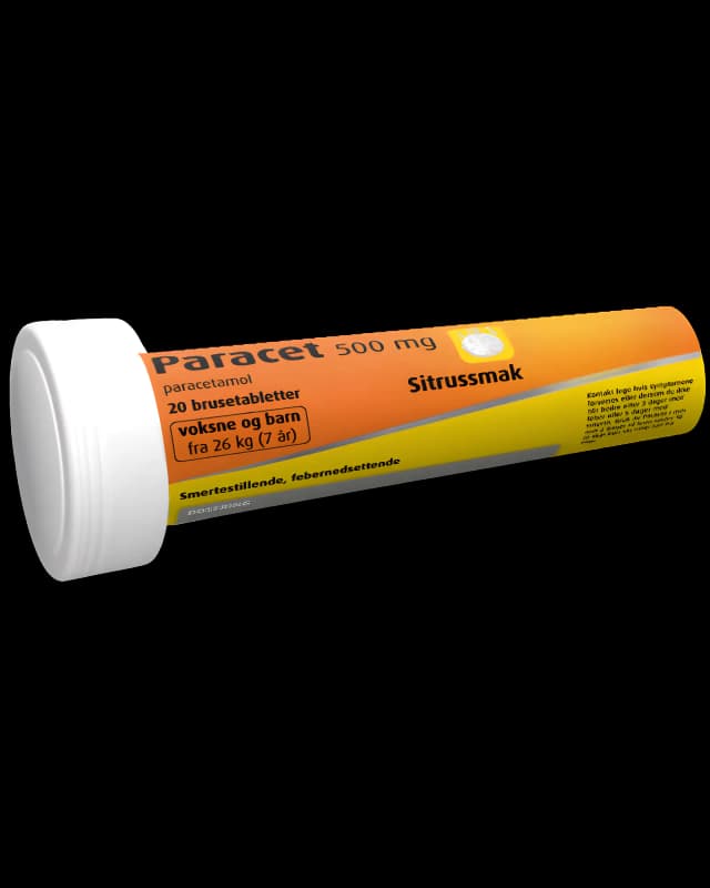 Paracet 500 mg brusetabletter 20 stk