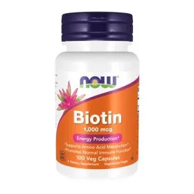 Now Biotin 1000 mcg 100 kapsler