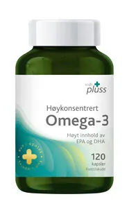Vidi pluss Omega-3 høykonsentrert 120 kapsler