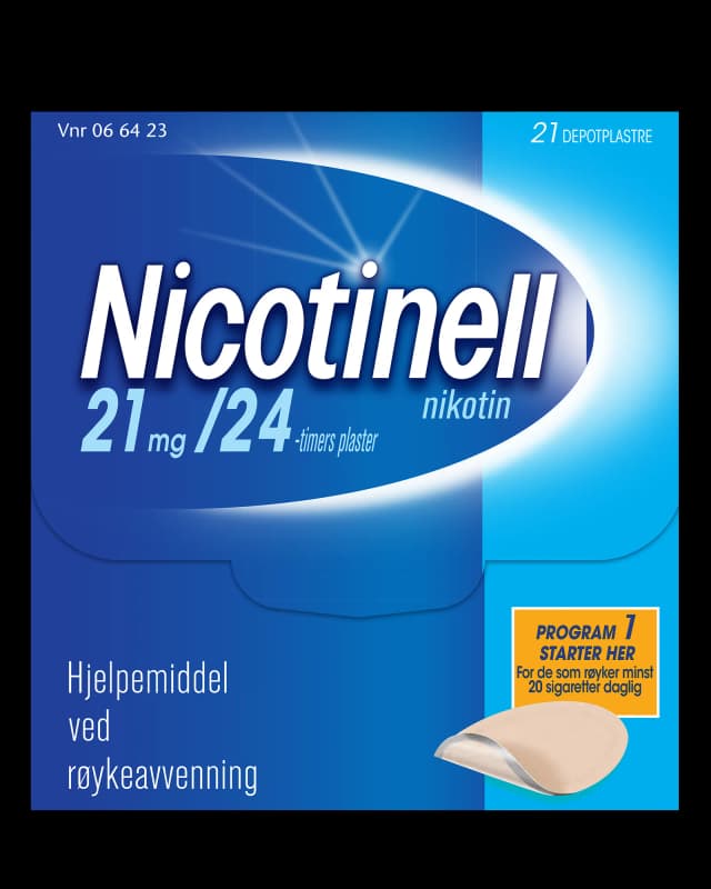 Nicotinell 21 mg/24 timer depotplaster 21 stk