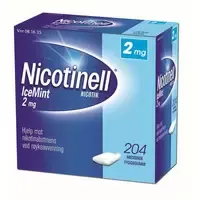 Nicotinell tyggegummi 2mg icemint - 204 stk