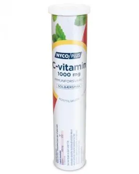 Nycoplus C-vitamin 1000mg brusetabletter solbær 20stk