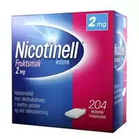 Nicotinell tyggegummi 2mg fruktsmak - 204 stk