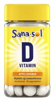 Sana-Sol D-Vitamin appelsin 95 stk