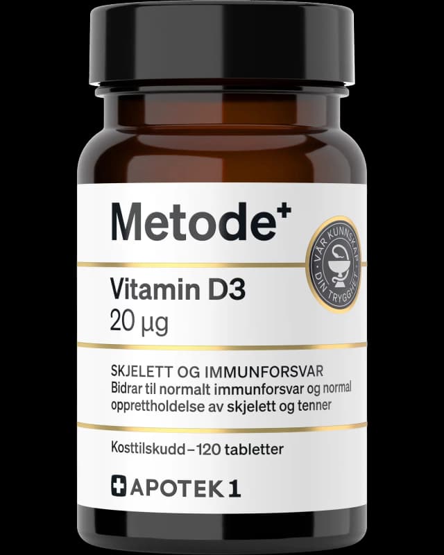 Metode Vitamin D3 20 mcg tabletter 120 stk