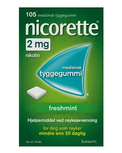 Nicorette 2 mg tyggegummi freshmint 105 stk