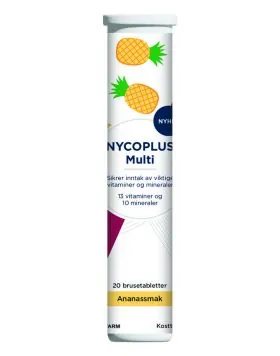 Nycoplus multi brusetabletter ananas 20 stk
