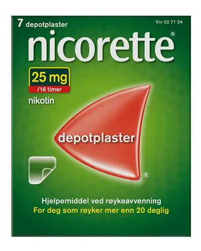 Nicorette 25mg/16timer depotplaster 7 stk