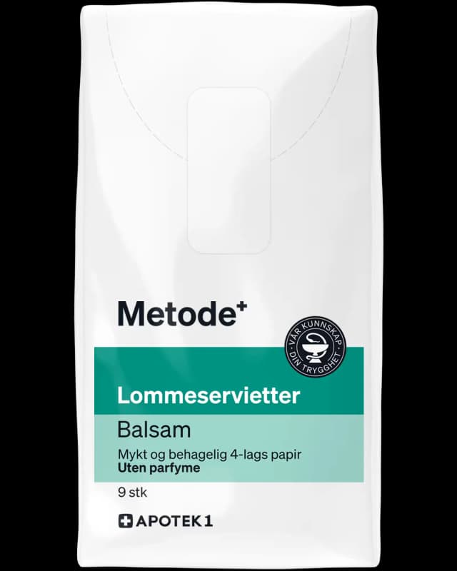 Metode lommeservietter med balsam 1x9 stk