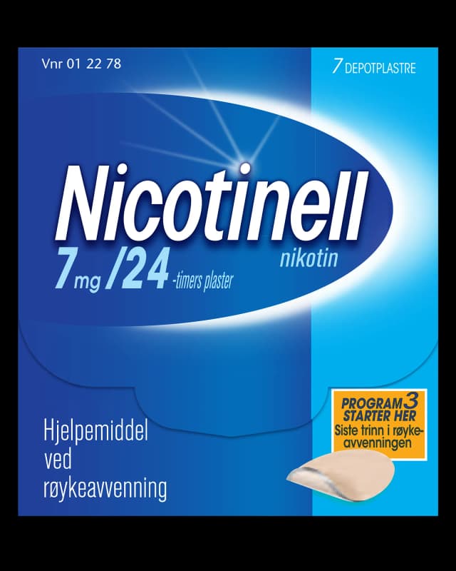 Nicotinell 7 mg/24 timer depotplaster 7 stk