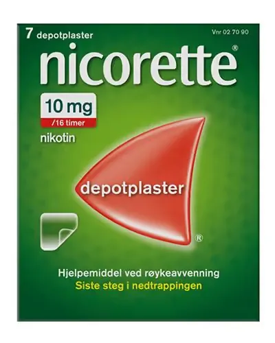 Nicorette 10mg/16timer depotplaster 7 stk