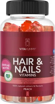 VitaYummy Hair & Nails Peach 60 stk